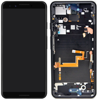 LCD Touchscreen (excl. Adhesive Tape) - Just Black, Google Pixel 3