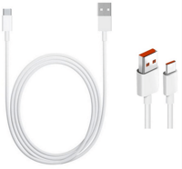 Data Cable USB A to C - White, Xiaomi 13 Pro / 13 Ultra / 13T / 13T Pro / Poco F5 / Poco M6 Pro / Poco X6 Pro / Redmi Note 13 Pro