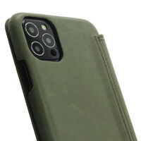 Book Case - Olive Green, for iPhone 12  /  12 Pro